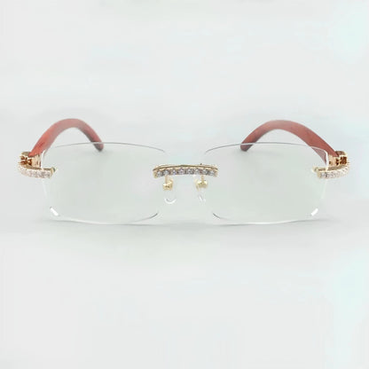 CZ Wooden Frames Clear Lens - Dolla Shades