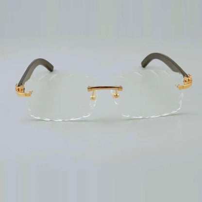 White Buffs Brown Cut Lens