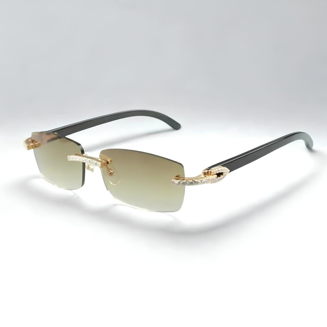 CZ Black Buffs Clear Lens - Dolla Shades
