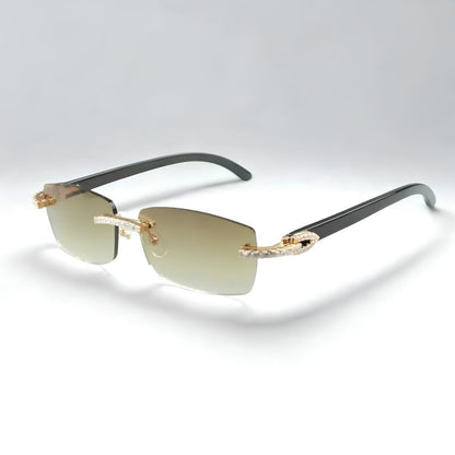 CZ Black Buffs Clear Lens - Dolla Shades