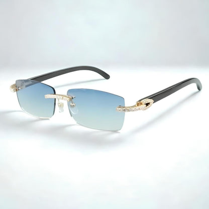 CZ Black Buffs Clear Lens - Dolla Shades