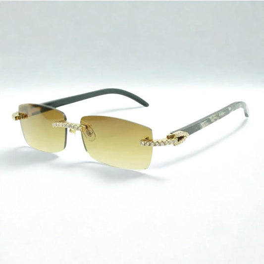 Iced Out Black Buffs Brown Lens