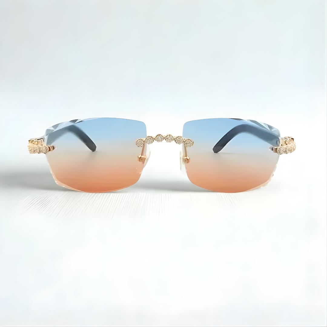 Bouquet White Buffs Cut Orange Lens - Dolla Shades