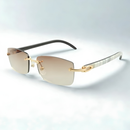 White Buffs Silver Lens - Dolla Shades