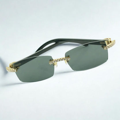 Iced Out White Buffs Black Lens