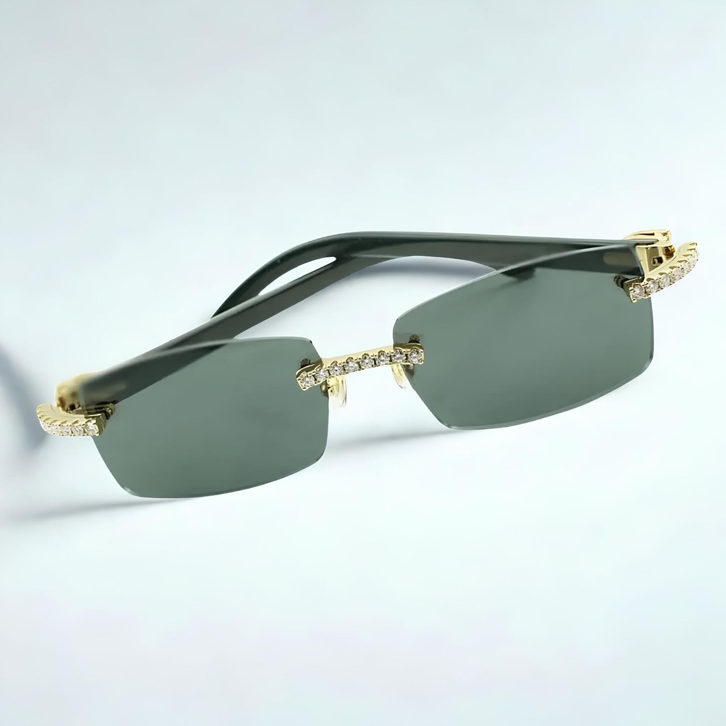 Iced Out White Buffs Black Lens