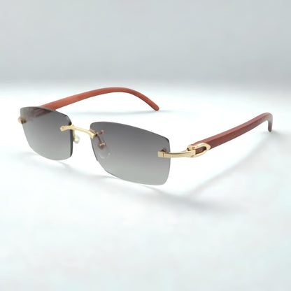 Wooden Frames - Blue Lens - Dolla Shades