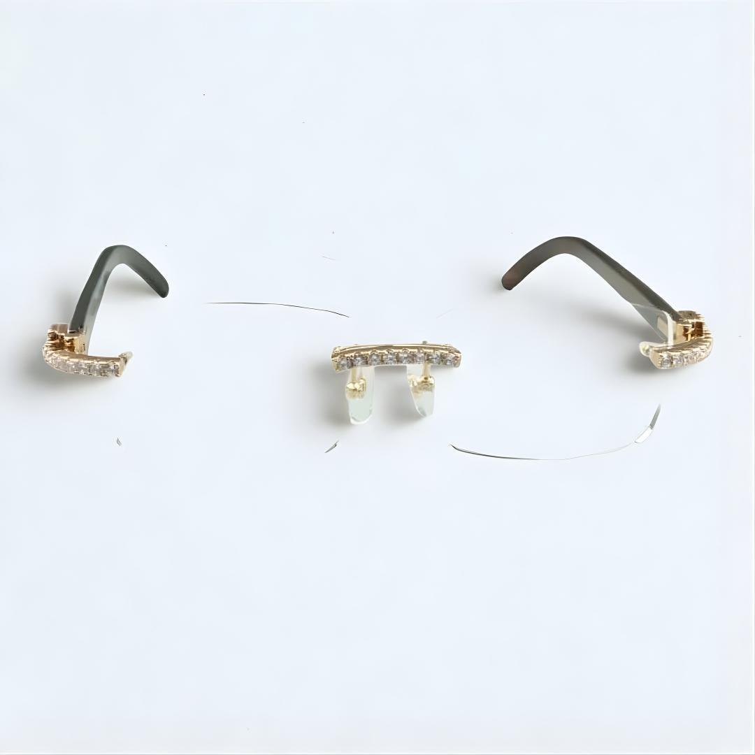 CZ White Buffs Clear Lens - Dolla Shades