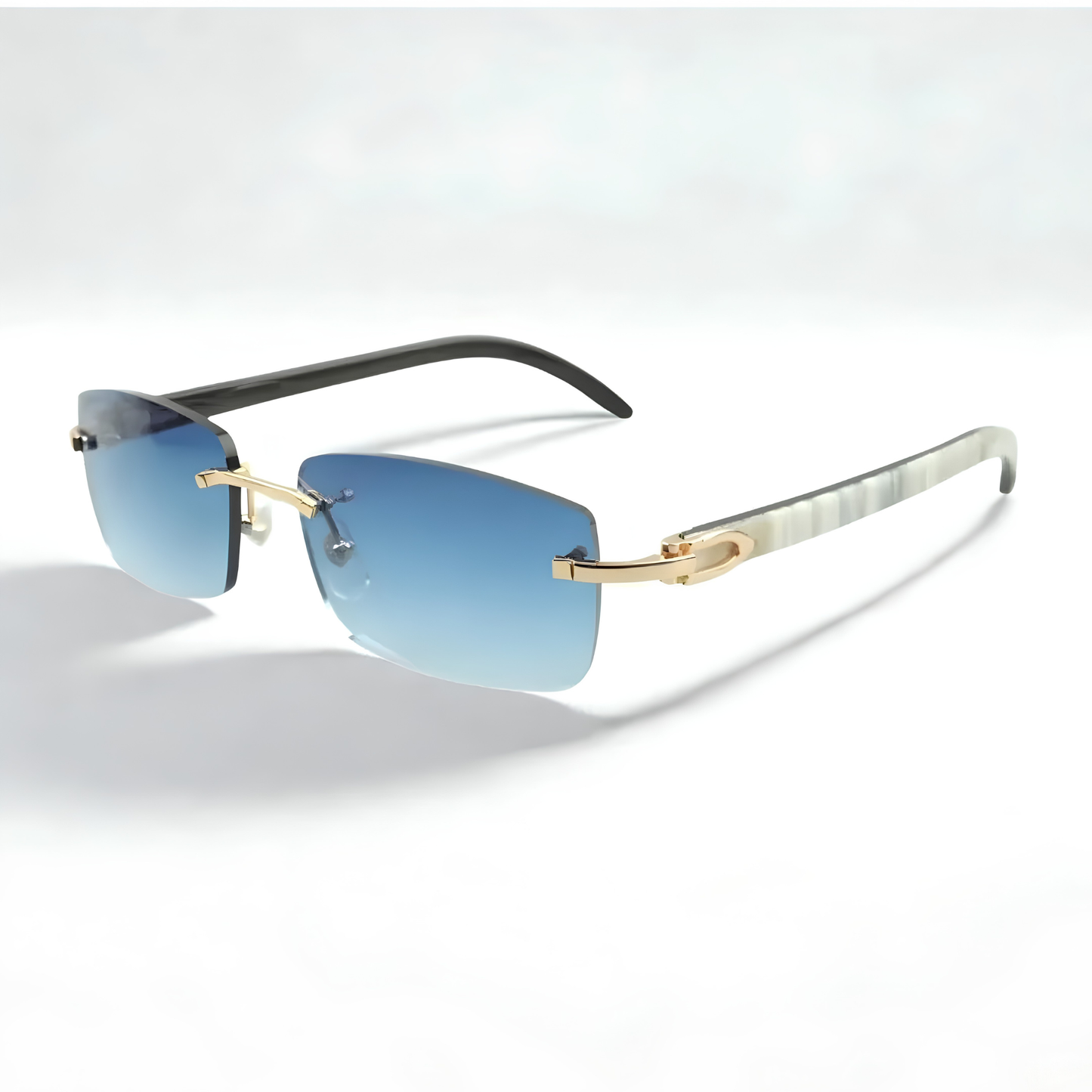 White Buffs Silver Lens - Dolla Shades
