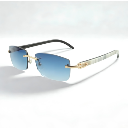 White Buffs Silver Lens - Dolla Shades