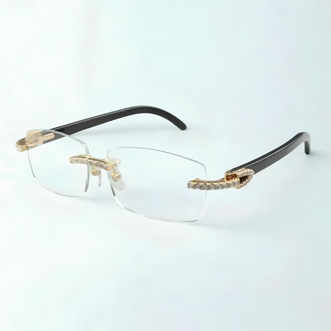 CZ Black Buffs Clear Lens - Dolla Shades