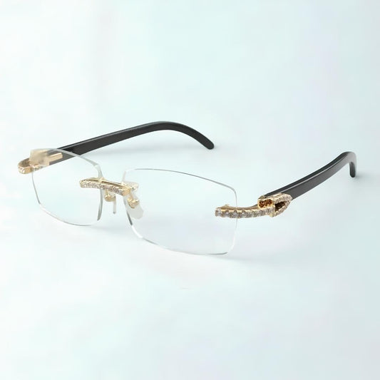 CZ Black Buffs Clear Lens - Dolla Shades