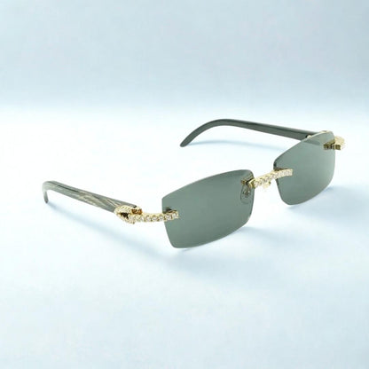 Iced Out Black Buffs Black Lens - Dolla Shades