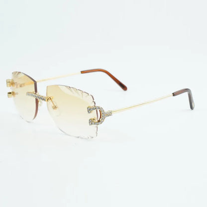 Iced Out C Decor Wires - Diamond Cut Light Blue Lens