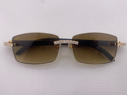 Iced out White Buffs - Brown Lens