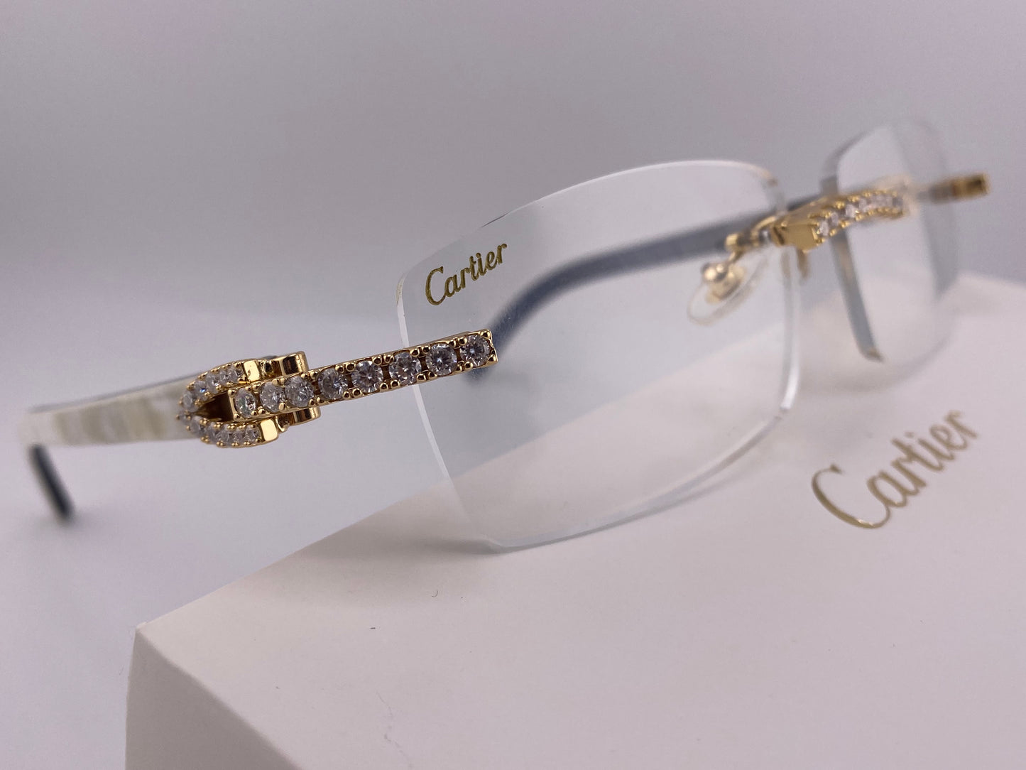 Iced Out White Buffs - Clear Lens