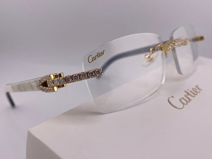 Iced Out White Buffs - Clear Lens