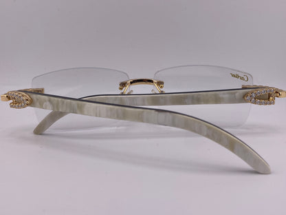 Iced Out White Buffs - Clear Lens