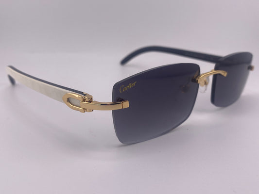 White Buffs - Black Tinted Lens