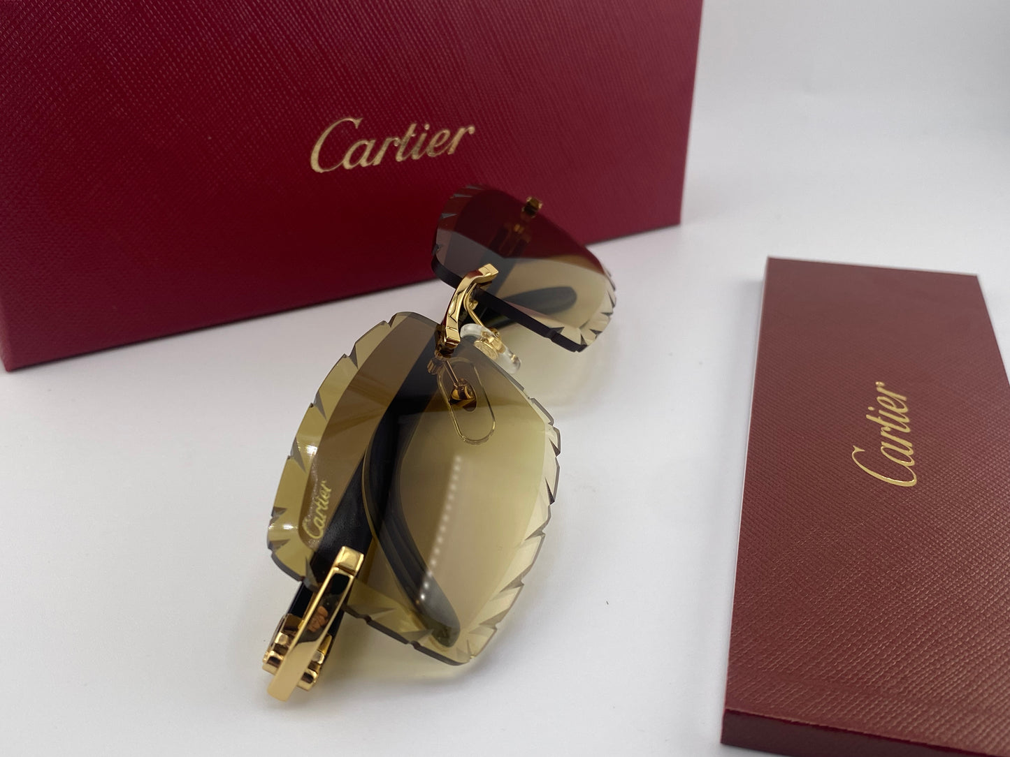 White Buffs - Diamond Cut Brown Lens