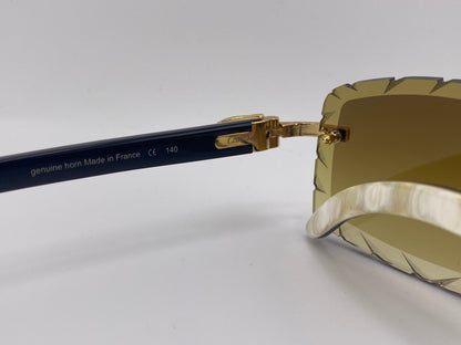 White Buffs - Diamond Cut Brown Lens