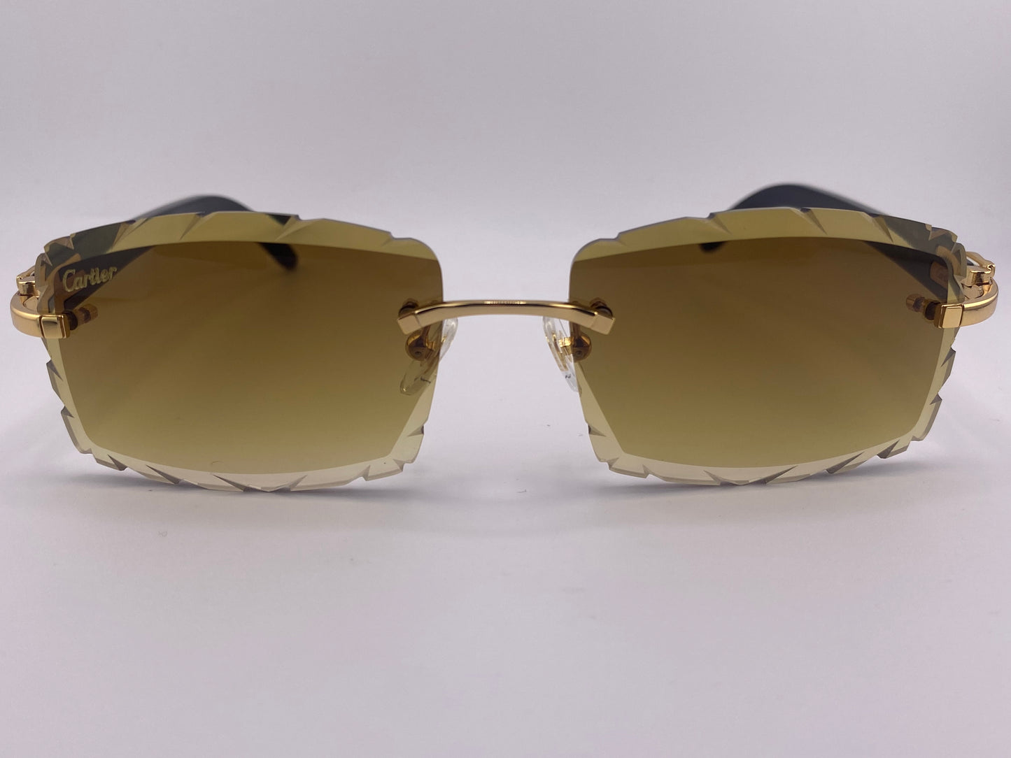 White Buffs - Diamond Cut Brown Lens