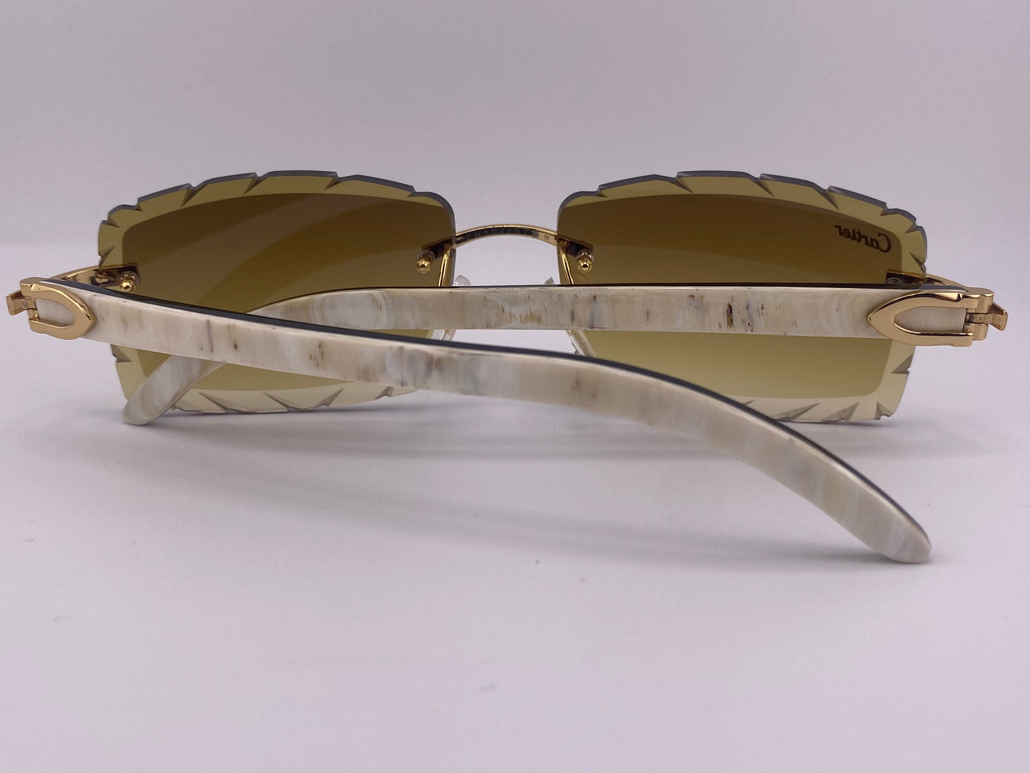 White Buffs - Diamond Cut Brown Lens