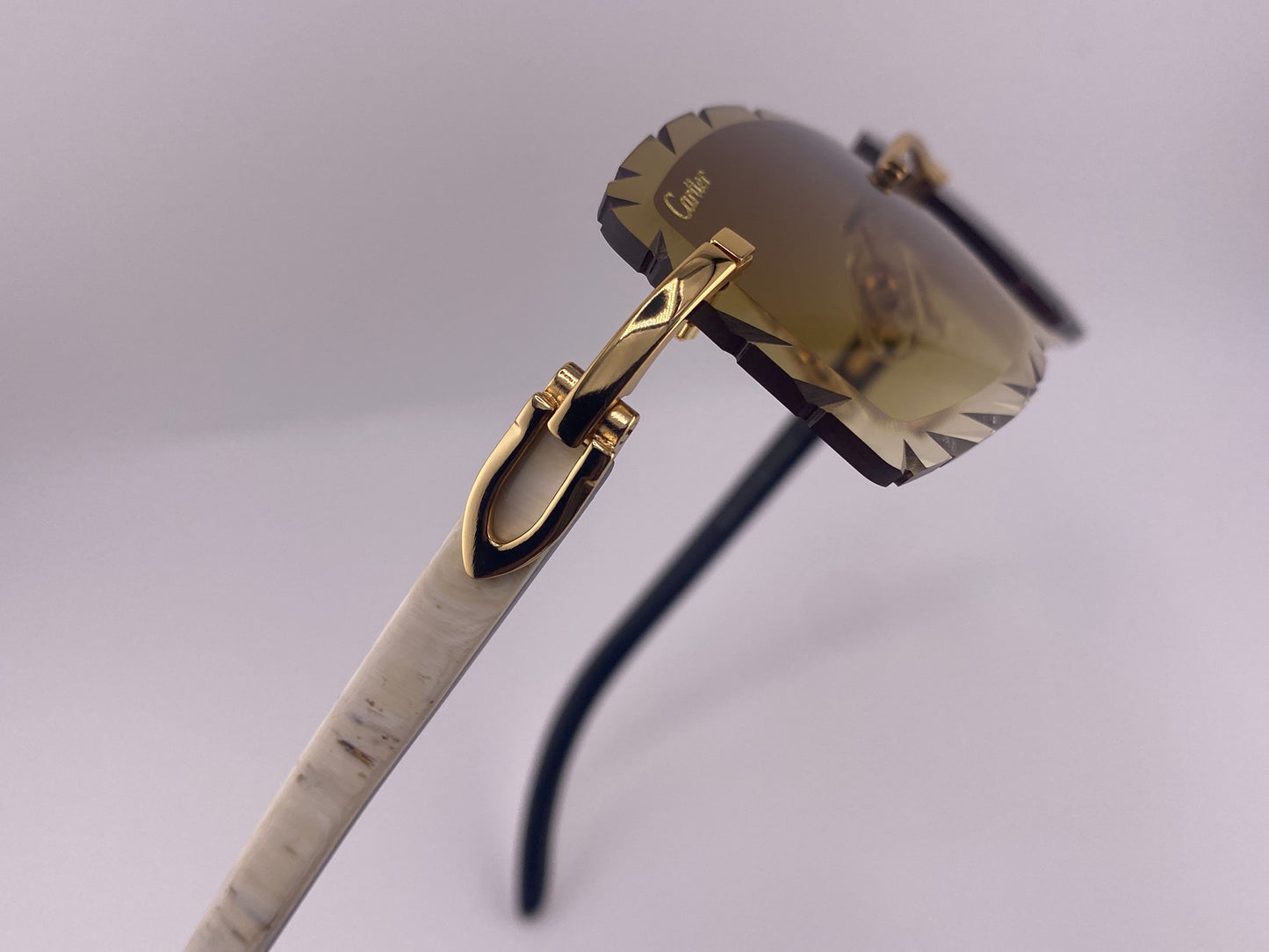 White Buffs - Diamond Cut Brown Lens
