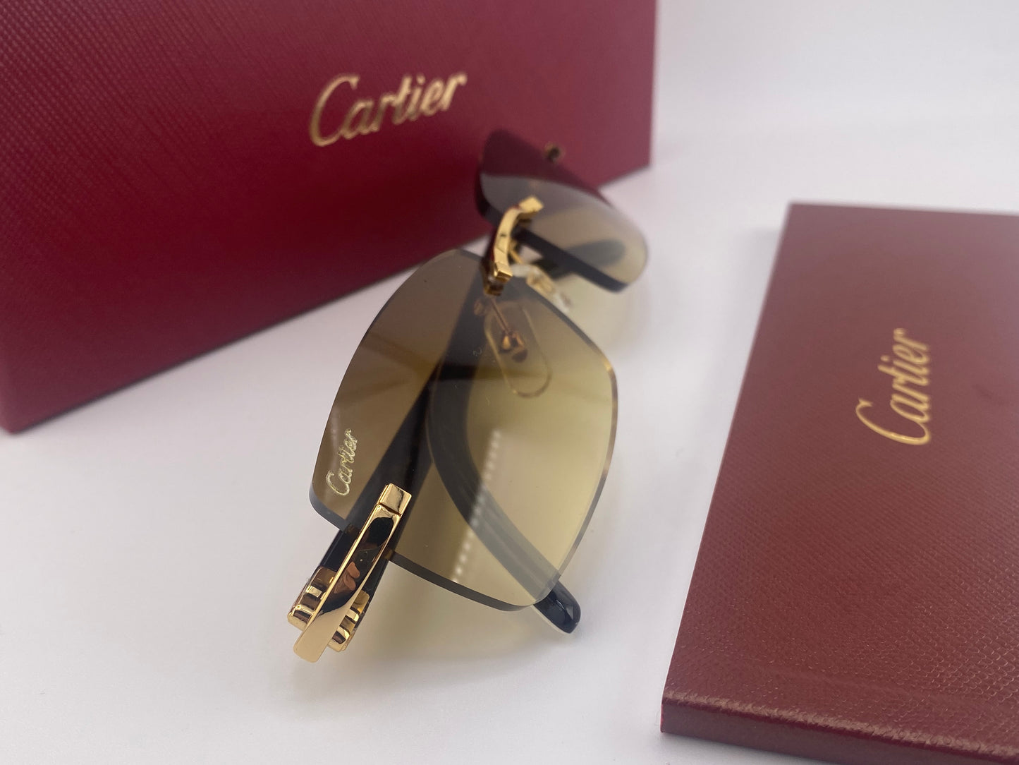 White Buffs Sunglasses – Brown Tinted Lens