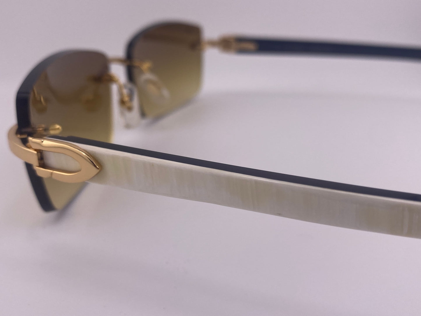 White Buffs Sunglasses – Brown Tinted Lens