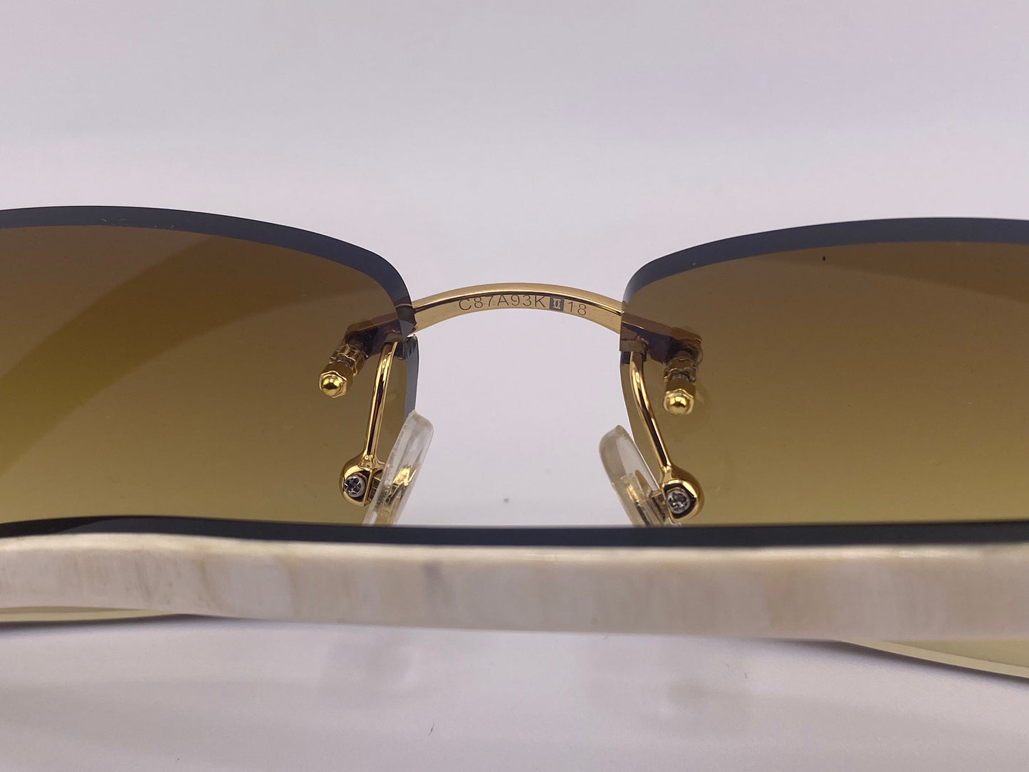 White Buffs Sunglasses – Brown Tinted Lens