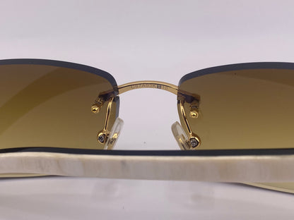White Buffs Sunglasses – Brown Tinted Lens