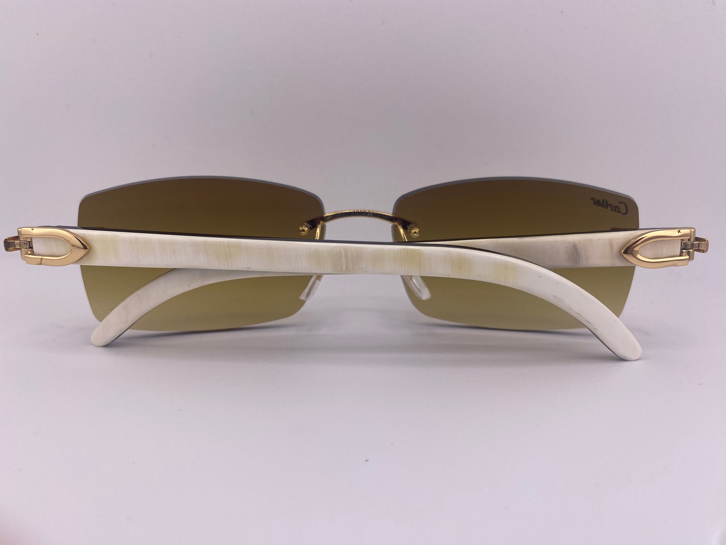 White Buffs Sunglasses – Brown Tinted Lens