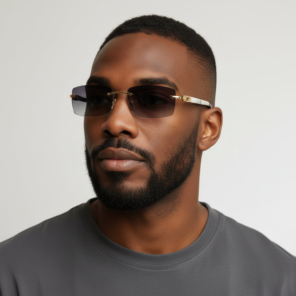 White Buffs Silver Lens - Dolla Shades