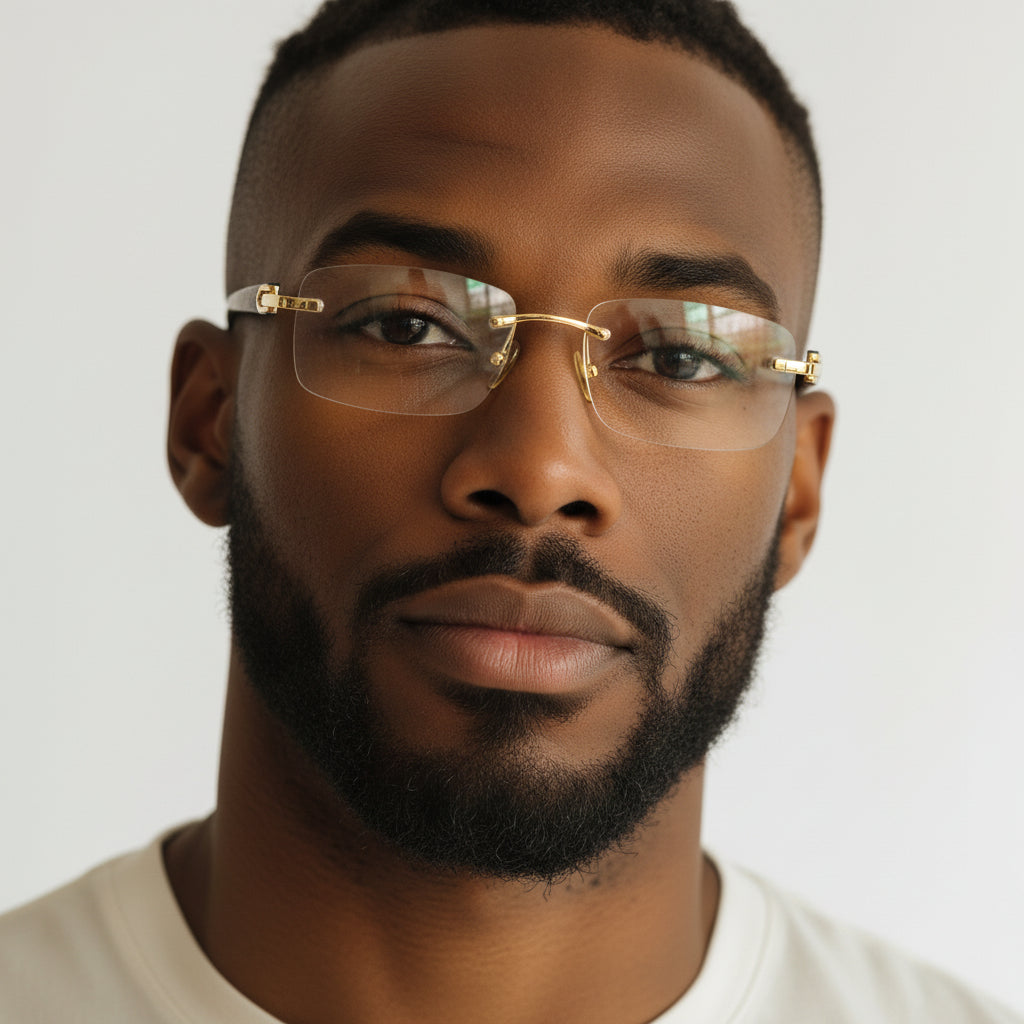 White Buffs Clear Lens - Dolla Shades