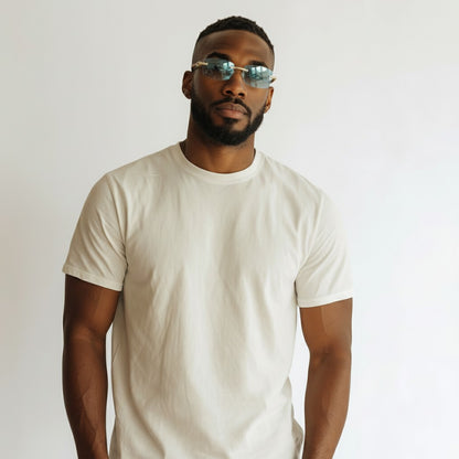Iced Out Wooden Frames Blue Lens - Dolla Shades