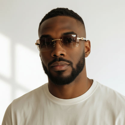 White Buffs Brown Lens - Dolla Shades