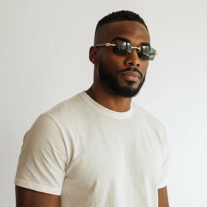 Iced Out Wooden Frames Black Lens - Dolla Shades