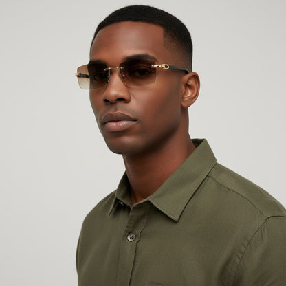 Black Buffs Brown Lens - Dolla Shades